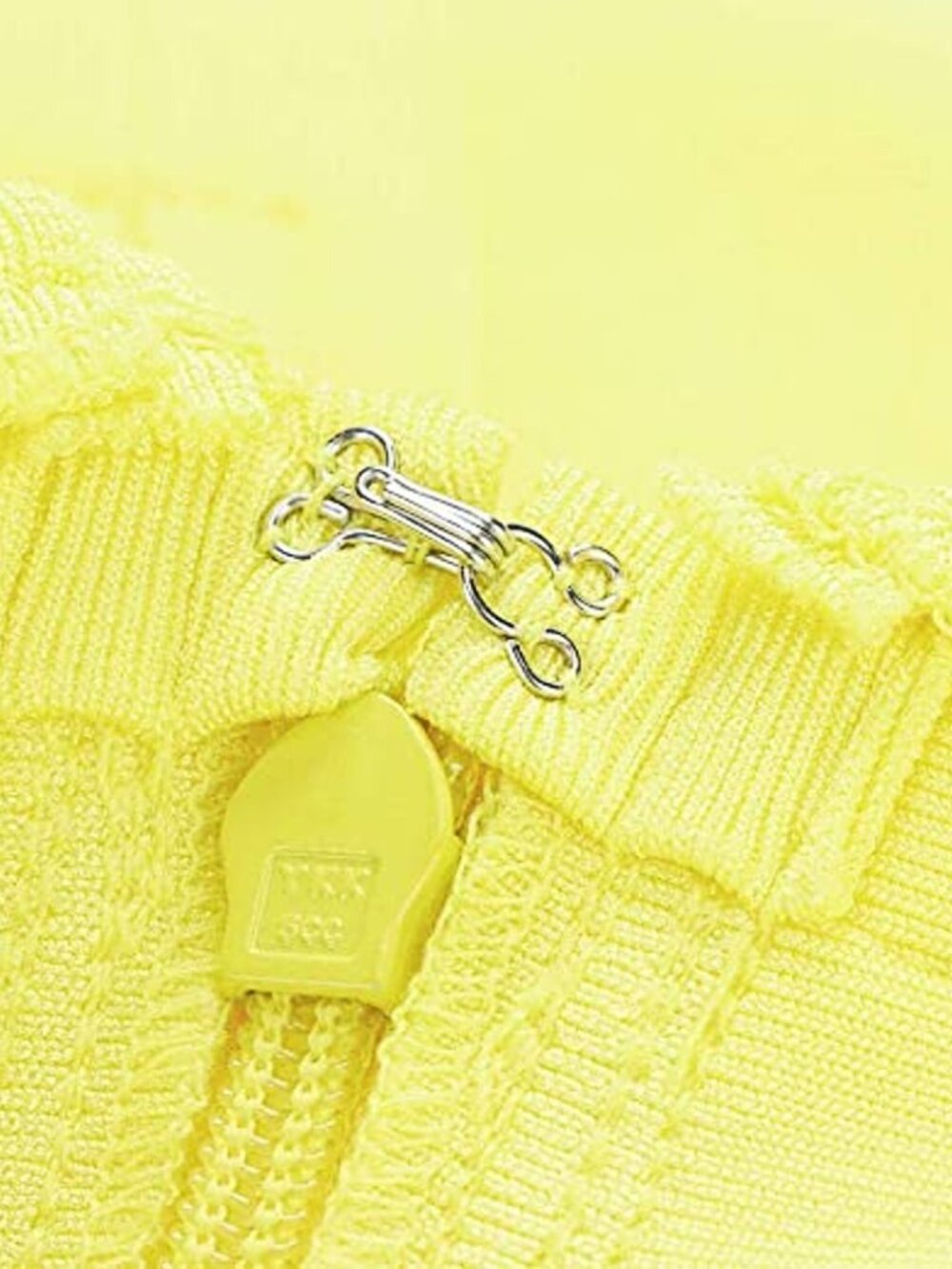 Yellow Wide Shoulder Strap Open Back Bandage Bodycon Deep V Dress | S & L - Picture 9 of 9
